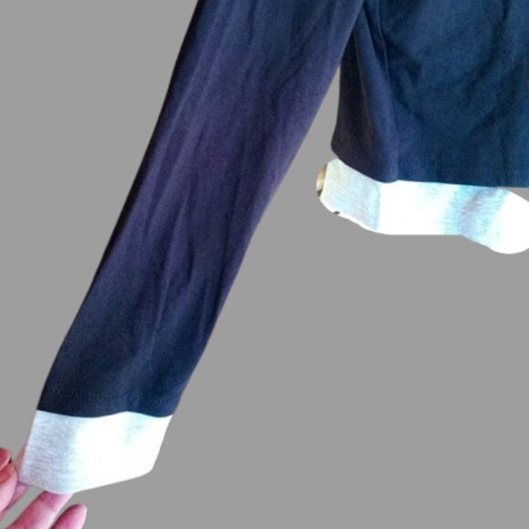 Long Sleeve Black and Gray Cardigan Sweater Size NEW NWOT Size Large - Picture 3 of 4